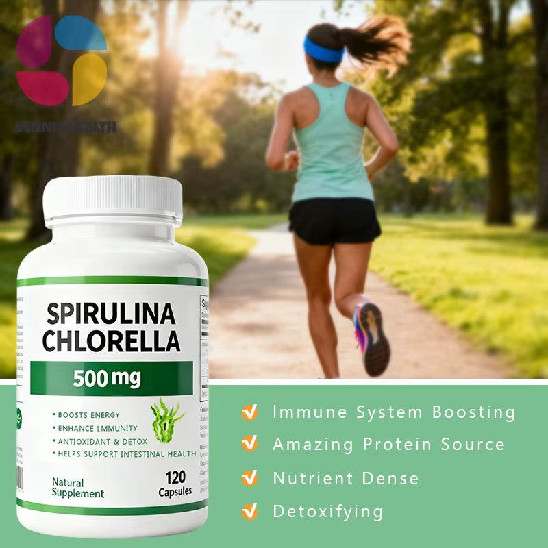 Bulk Spirulina Capsules - Organic Nutritional Supplement High in Protein & Vitamins for Health Products