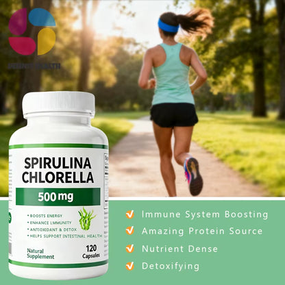 Bulk Spirulina Capsules - Organic Nutritional Supplement High in Protein & Vitamins for Health Products