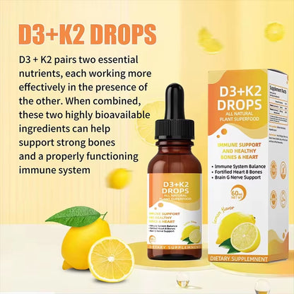 Bulk Vitamin D3 K2 Supplement Drops Oem Odm Private Label USA Warehouse Stock Ready One Piece Delivery Suitable for Retailers