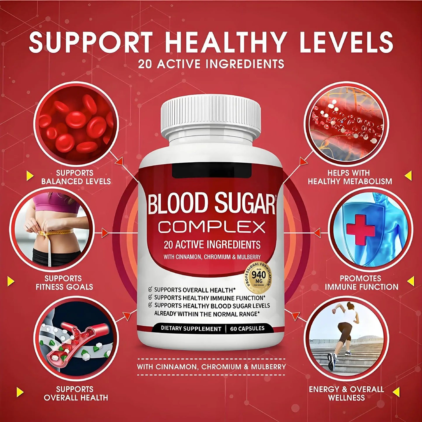 Cross Border Export of Blood Glucose Compound Supplement Capsules, Factory Direct Sales, Body Energy Supplement Source