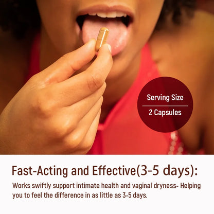 Chinaherbs Wetness Healthcare Supplement Vegan Slippery Elm Capsules for Blood Circulation & Moisturizer/Lubrication