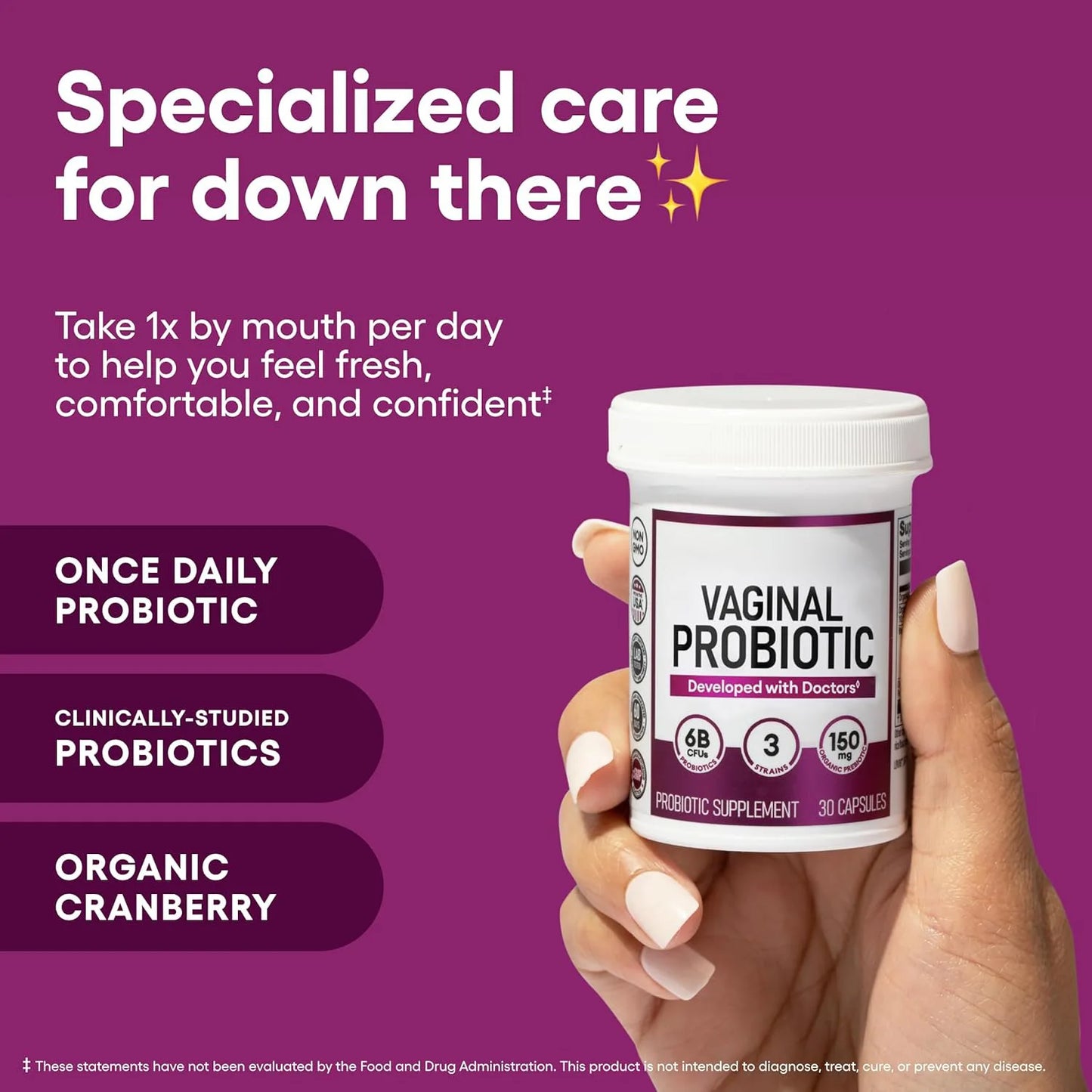 OEM Probiotic for Women Capsule PH Balance, Digestive 50 Billion CFU -6 Unique Strains for Organic Prebiotics, Cranberry Extract